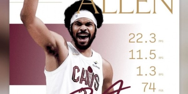 斗球体育赛事直播-贾勒特·阿伦二月场均22.3分11.5板&amp;amp;命中率74% 米切尔：月最佳